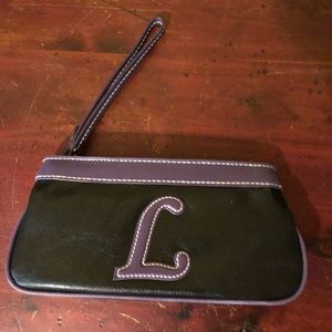Purple "L" clutch